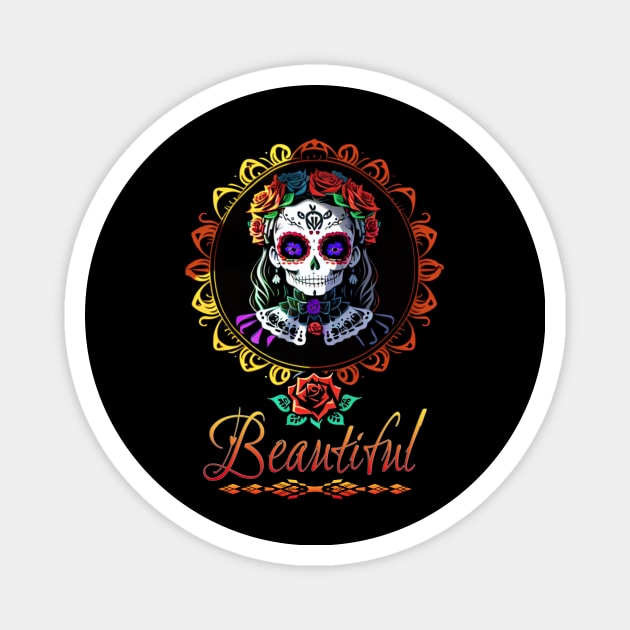 Day of the Dead Beautiful Magnet by SaMario_Styles